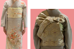 ご親戚の結婚式に訪問着と変わり結びで